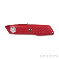 Stanley Interlock Safety Utility Knife w/Self-Retracting Round Point Blade, Red Orange 563242394